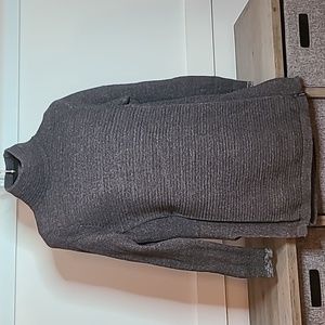 Woolrich Toketee Organic Cotton Dark Gray Mock Neck Tunic Sweater Womens sz S